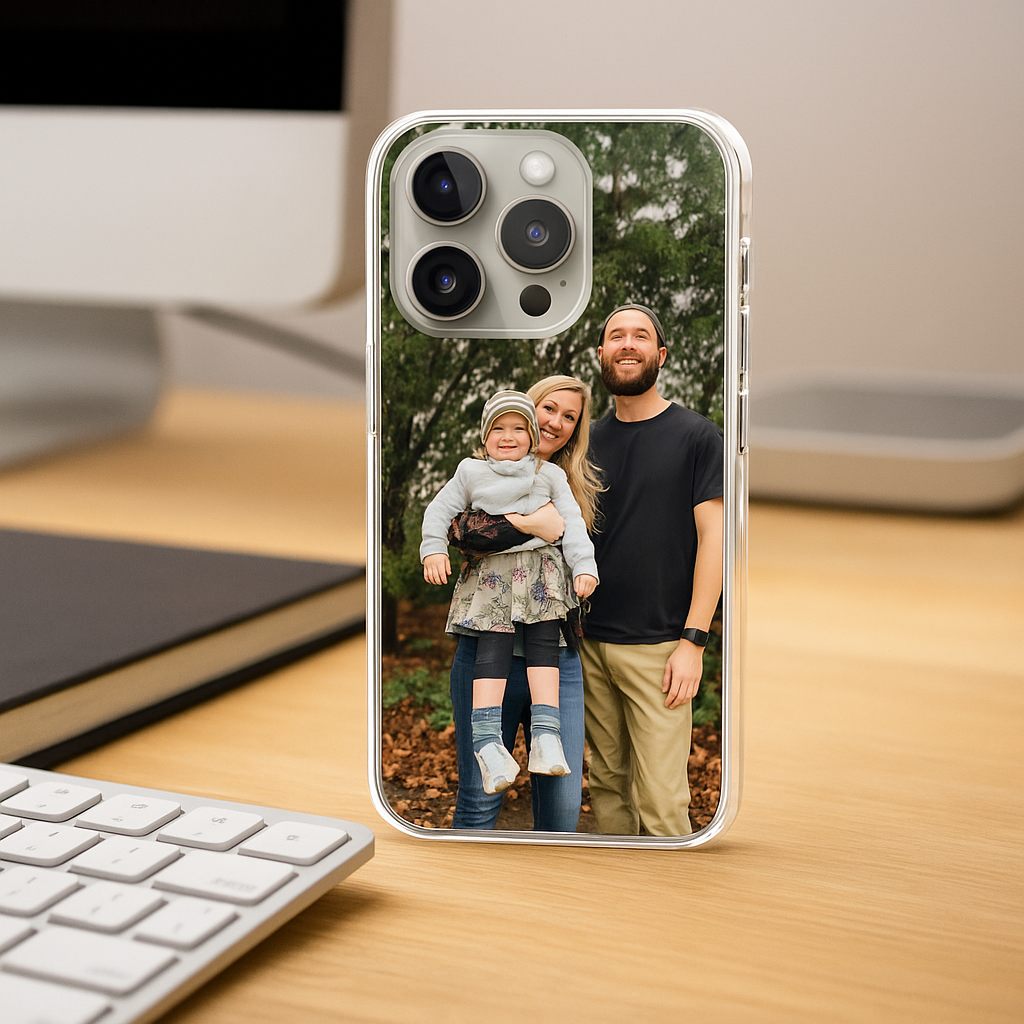 Trendi Custom Personalized Picture/Photo Phone Case for iPhone 13, 14, 15, 16 (All Models) – UV Printed, MagSafe Compatible, Scratch-Resistant Clear