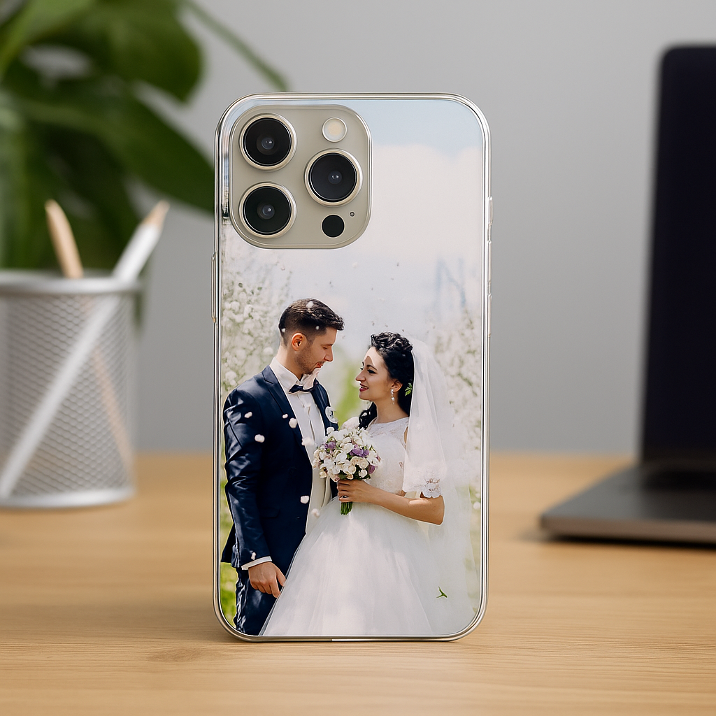 Trendi Custom Personalized Picture/Photo Phone Case for iPhone 13, 14, 15, 16 (All Models) – UV Printed, MagSafe Compatible, Scratch-Resistant Clear