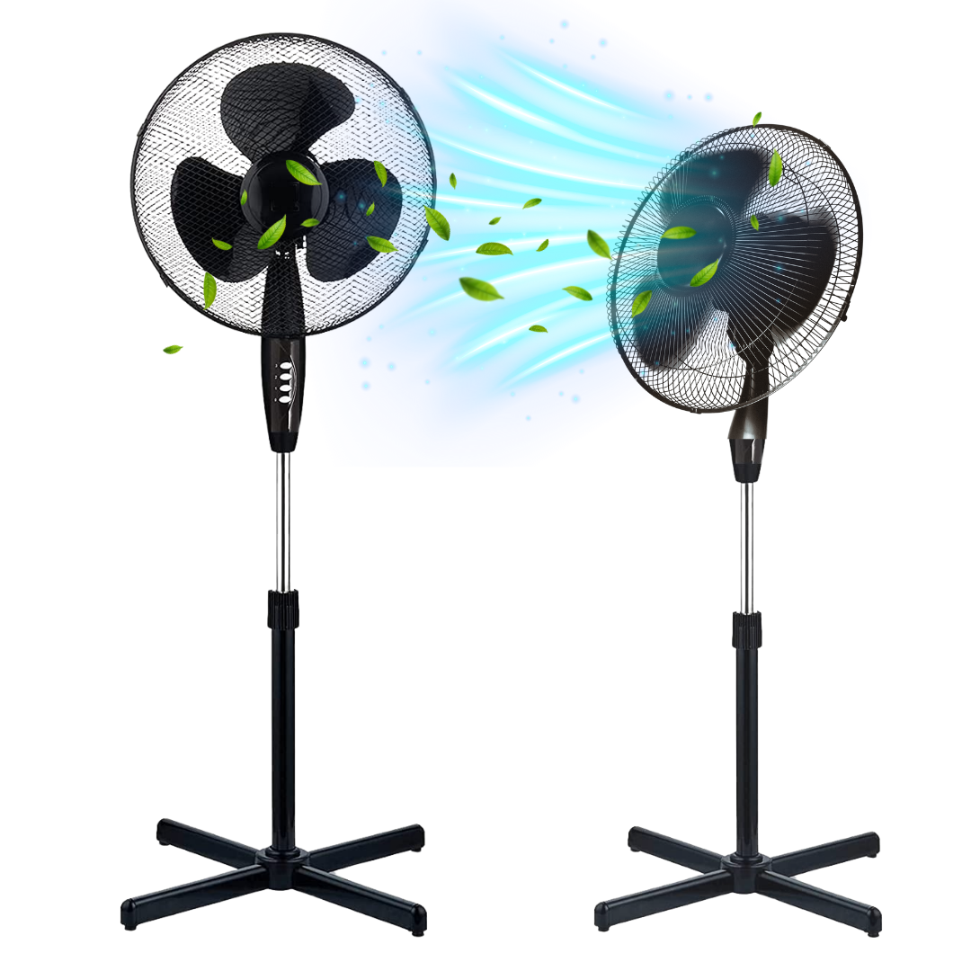 16” Pedestal Fan – Powerful 3-Speed Oscillating Standing Fan with Mesh Guard & Adjustable Height | Quiet Cooling Solution for Home & Office