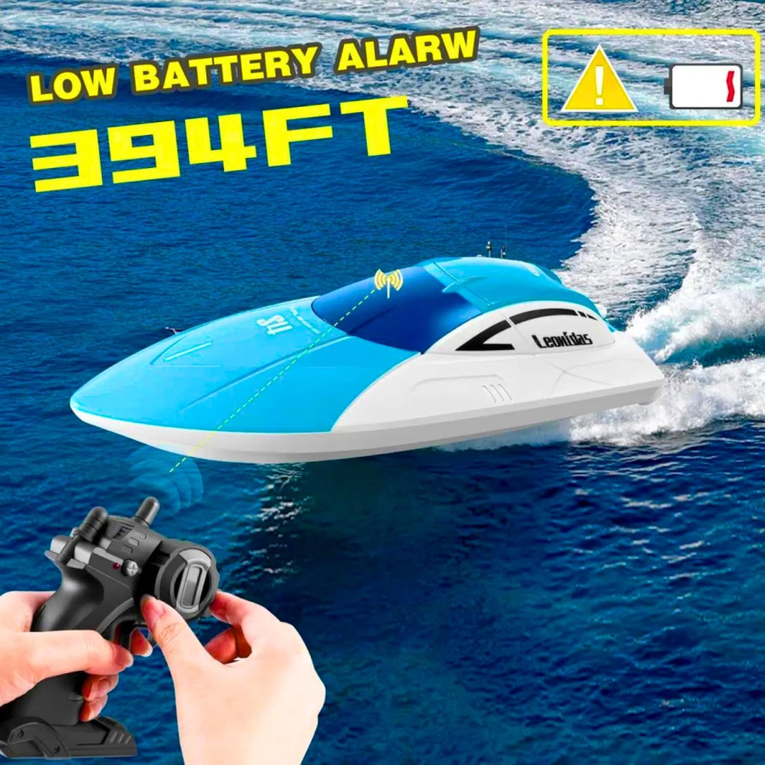 Trendi RC Boat ā 20+ MPH High Speed Remote Control Racing Boat, 2.4GHz Waterproof RC Speedboat with Low Battery Alarm & Capsize Recovery ā Includes Rechargeable Battery