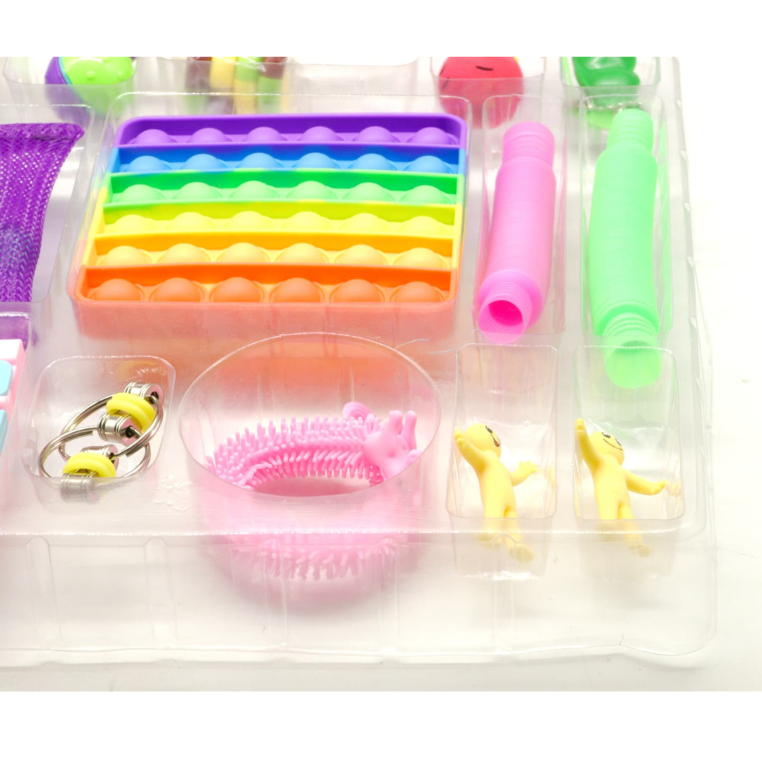 Trendi Fidget Advent Calendar 2025 ā 24 Days Countdown with Sensory Toys for Kids & Adults | Stress Relief, Focus & Fun Pop-It, Squishies, Stretchy Tubes, Spinner & More