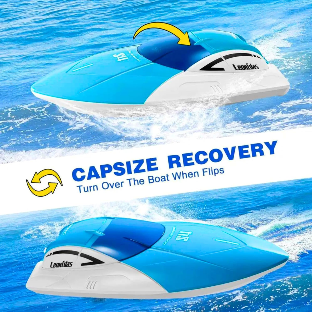 Trendi RC Boat ā 20+ MPH High Speed Remote Control Racing Boat, 2.4GHz Waterproof RC Speedboat with Low Battery Alarm & Capsize Recovery ā Includes Rechargeable Battery