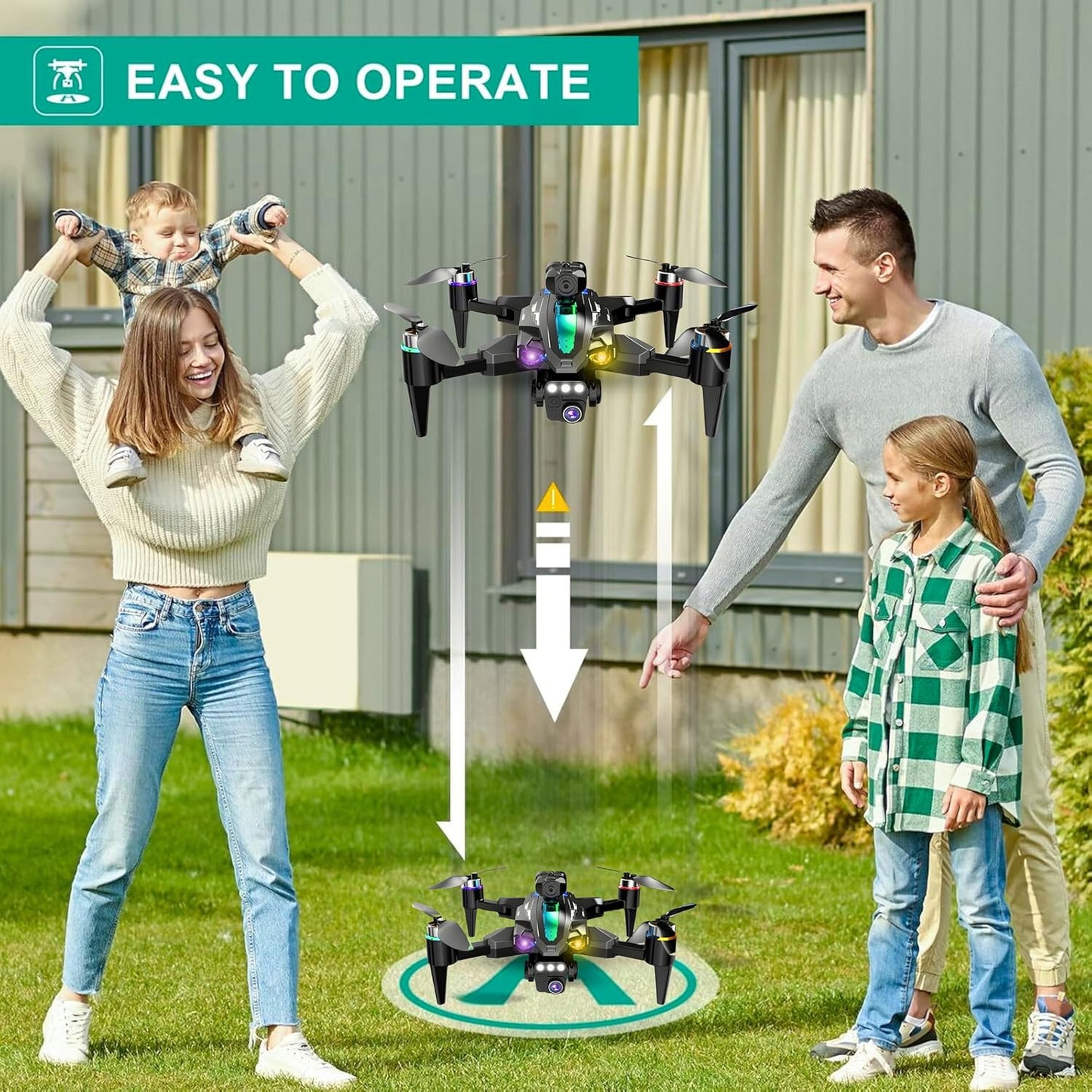 4K Camera Drone – Foldable Quadcopter with Dual HD Cameras, Obstacle Avoidance, Brushless Motor, Altitude Hold, 360° Flip, Headless Mode, Gesture Control & Carrying Case | 2 Batteries