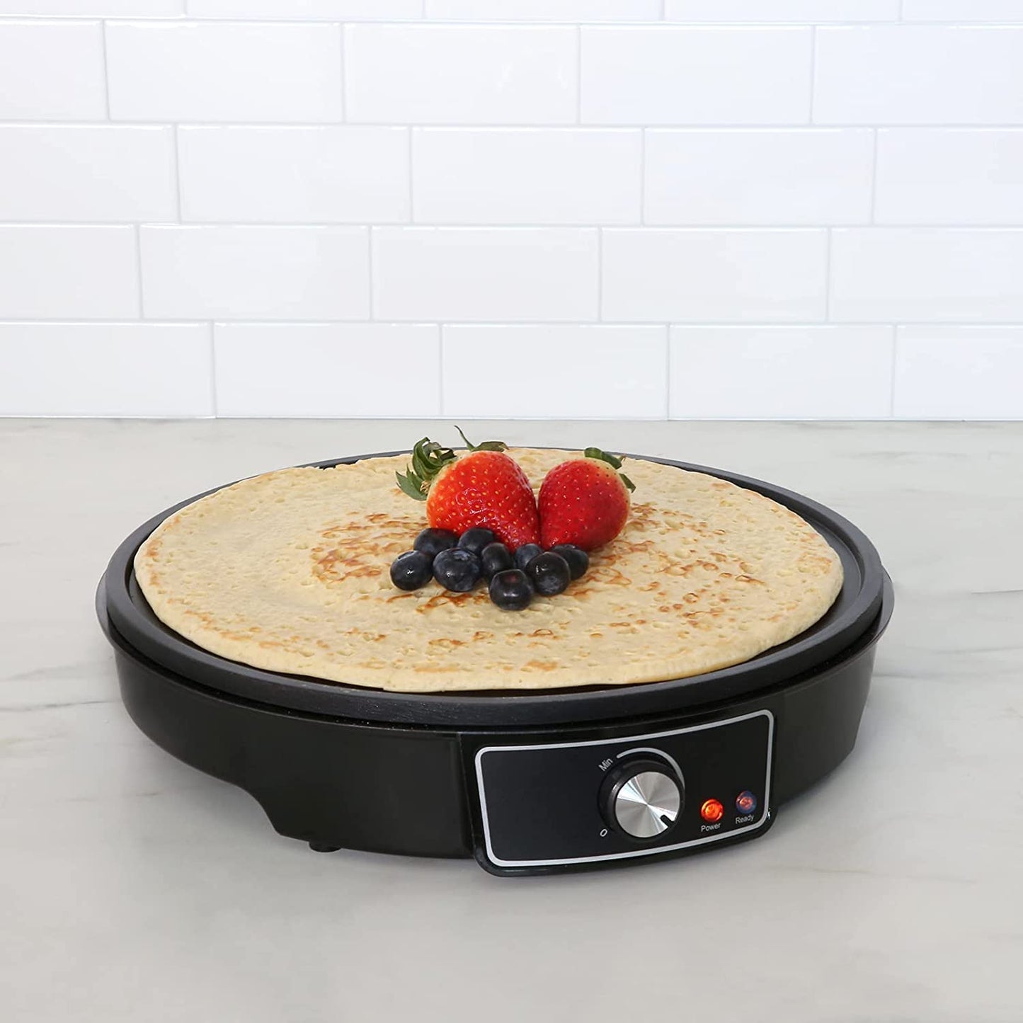 1000W Electric Pancake & Crepe Maker with 12" Non-Stick Hot Plate