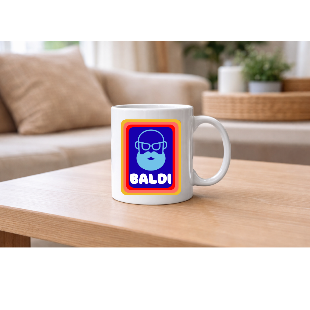 Oldi & Baldi Funny Mug — A Novelty Humor Coffee Mug Collection Featuring Old Age & Bald Jokes, Large 11oz White Ceramic Mug with Handle, Perfect Funny Gift for Birthdays, Retirement