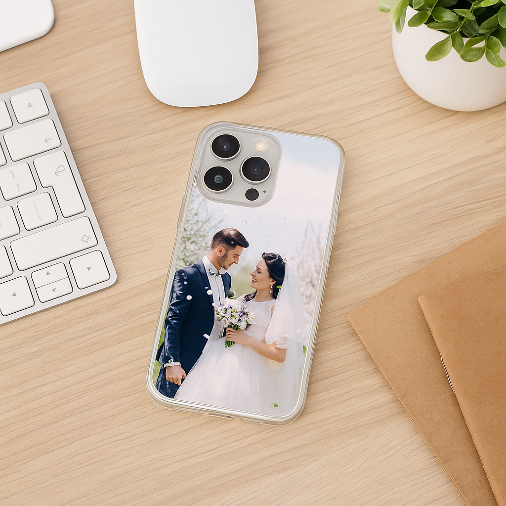 Trendi Custom Personalized Picture/Photo Phone Case for iPhone 13, 14, 15, 16 (All Models) – UV Printed, MagSafe Compatible, Scratch-Resistant Clear