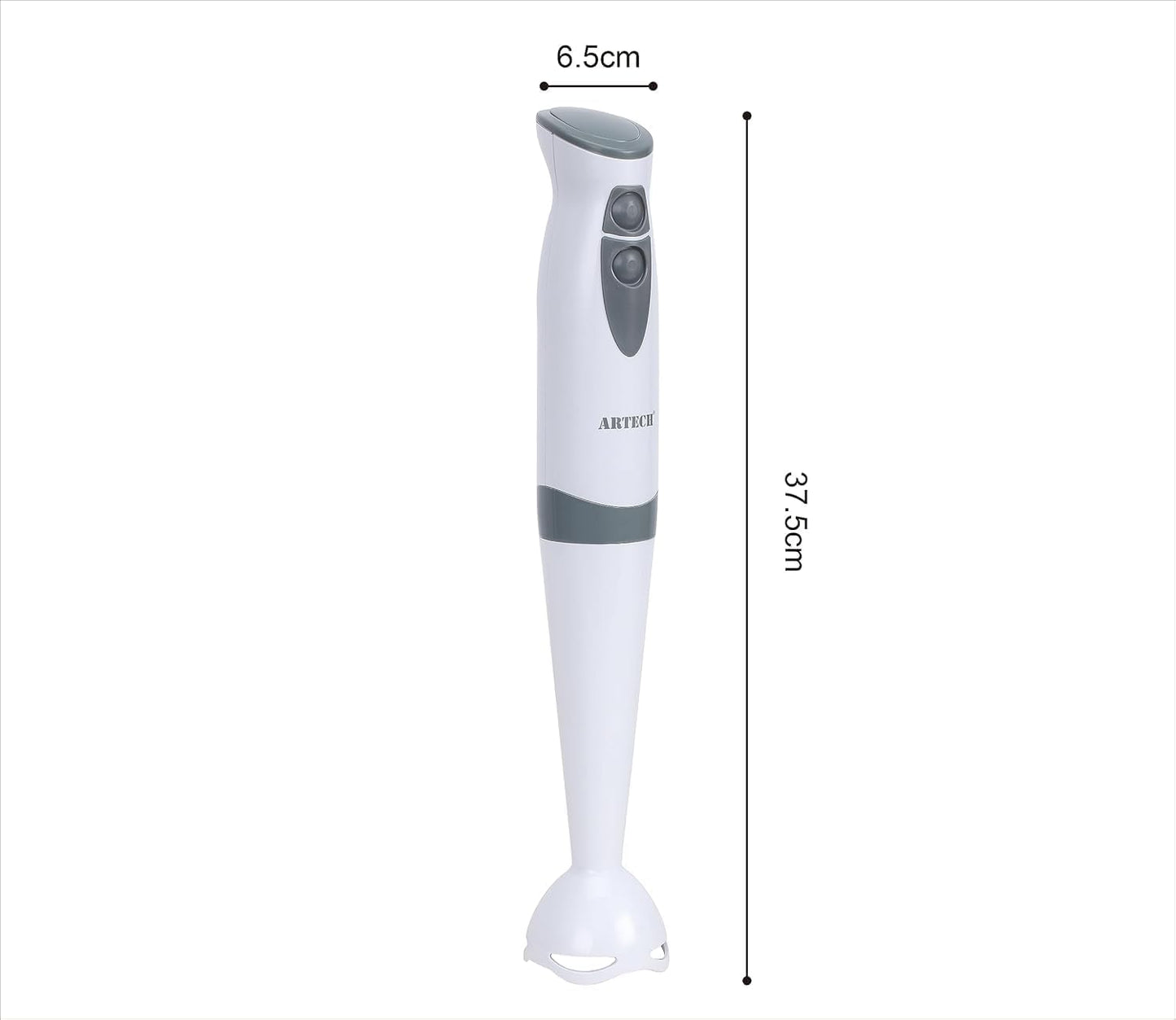 200 W Electric Hand Blender – 2-Speed Stick Blender with Detachable Shaft & Stainless Steel Blades + Chopper Attachment – Ideal for Soups, Sauces, Smoothies & Baby Food