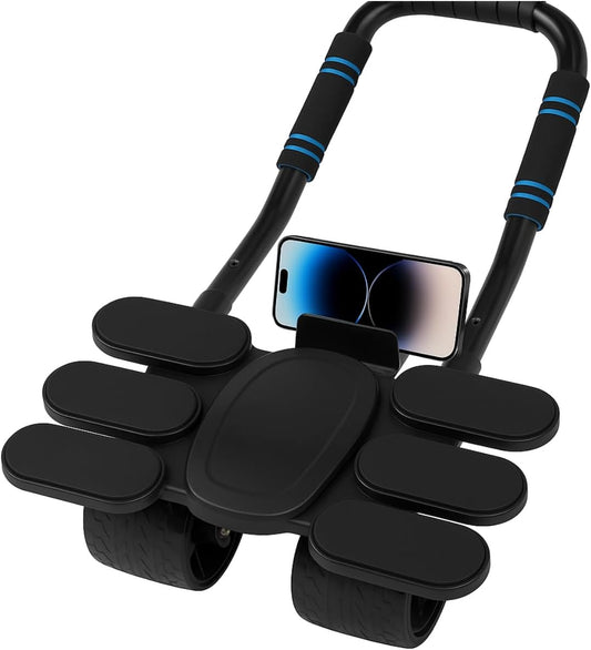 Trendi Abdominal Roller Wheel with Auto-Rebound & Elbow Support, Phone Holder & Knee Pad | Core & Abdominal Trainer for Home Gym | Fitness Equipment for Beginners & Athletes