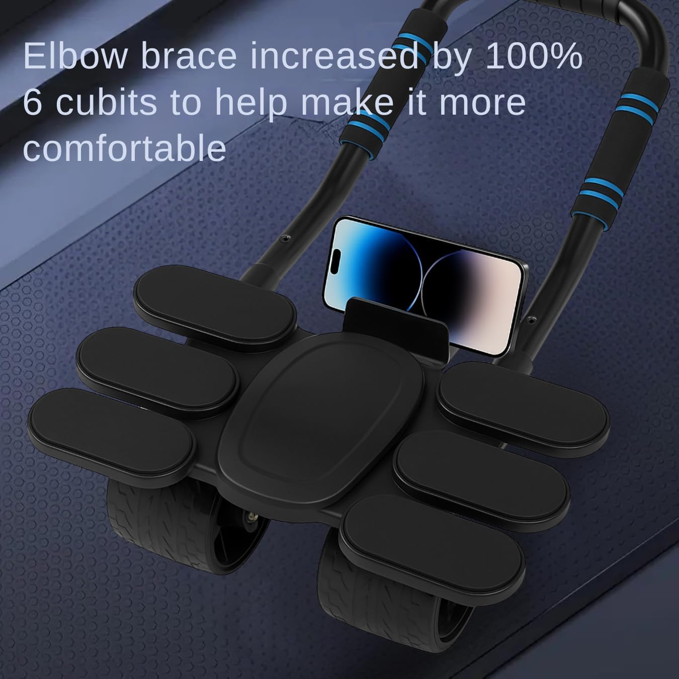 Trendi Abdominal Roller Wheel with Auto-Rebound & Elbow Support, Phone Holder & Knee Pad | Core & Abdominal Trainer for Home Gym | Fitness Equipment for Beginners & Athletes