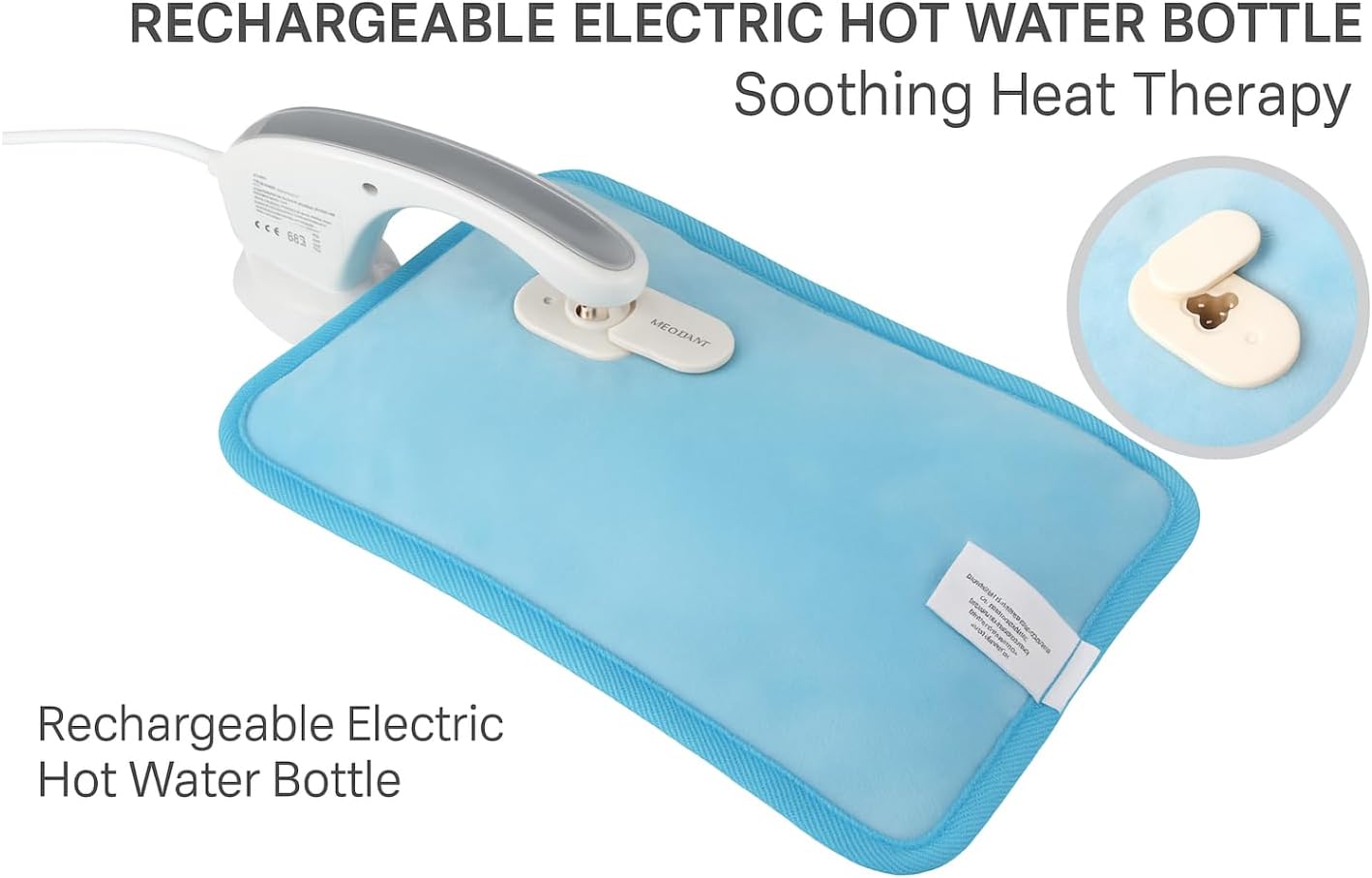 Electric Hot Water Bottle – Rechargeable Heat Pad for Pain Relief, Muscle Relaxation & Warmth | Fast Heating, Long-Lasting, Energy Saving Hot Compress