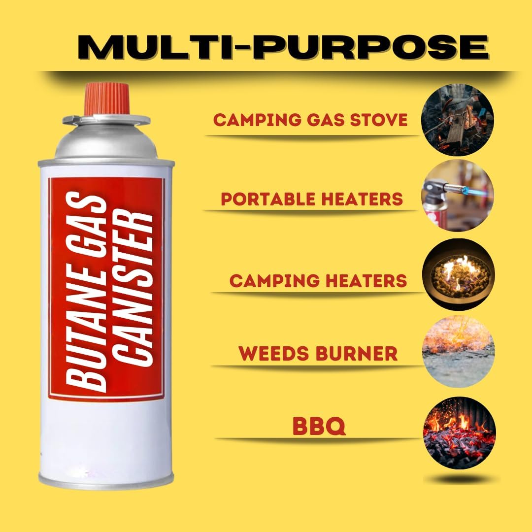 Portable Camping Stove  – Complete Outdoor Cooking Set with Carry Case, EN417 Gas Compatibility, Auto Ignition & Adjustable Flame