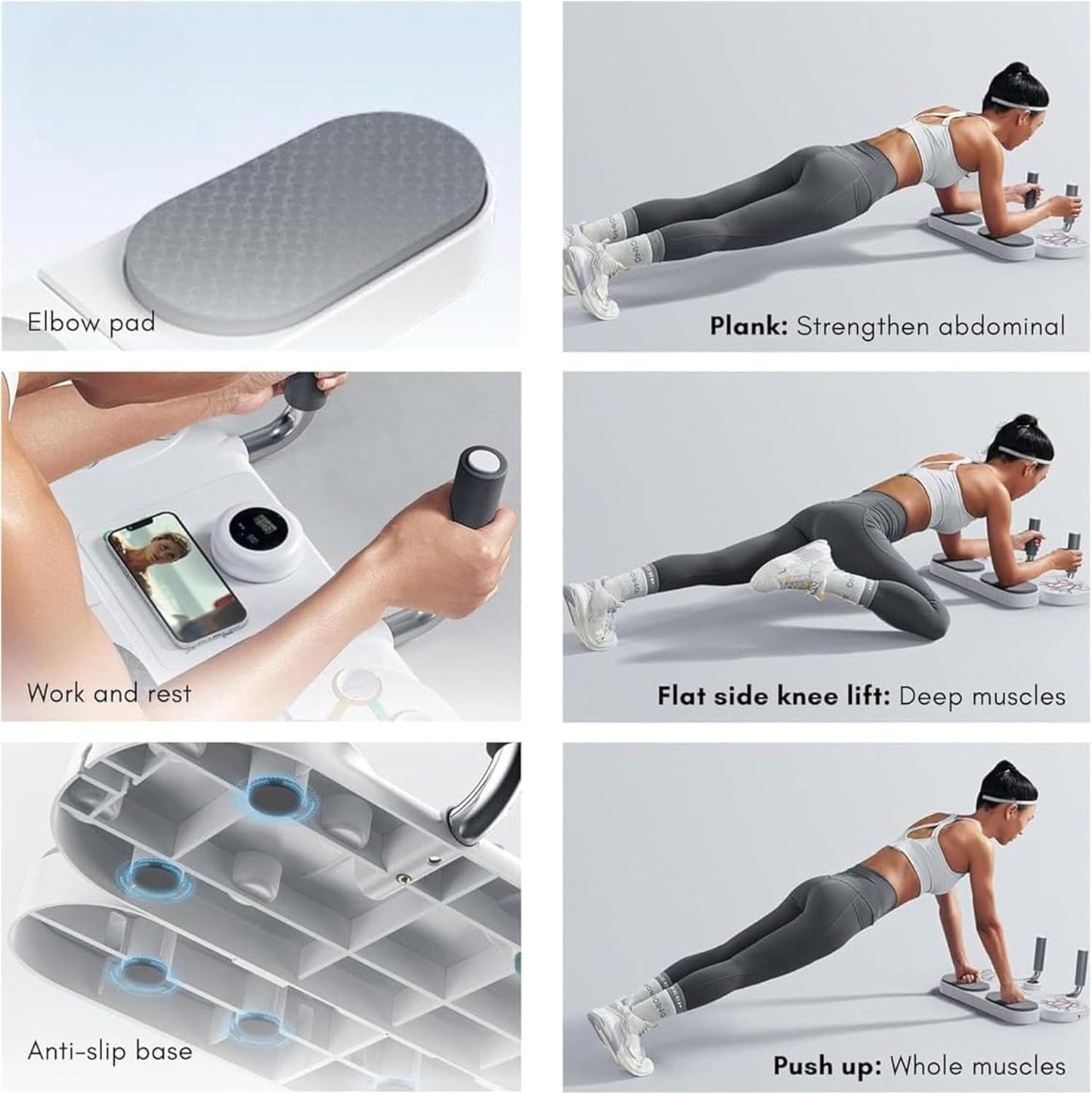 Trendi 5 in 1 Push Up Board – Multifunctional Fitness Training Push-Up Board with Resistance Bands & Timer | Full-Body Home Gym Equipment for Chest, Back, Triceps, Shoulders & Core