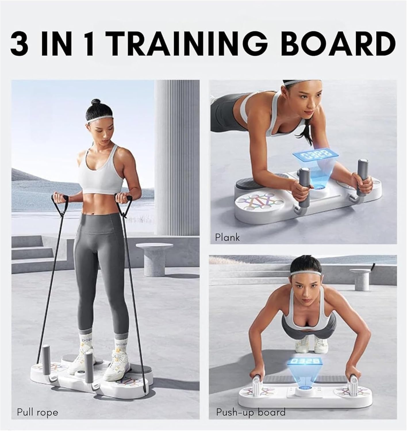 Trendi 5 in 1 Push Up Board – Multifunctional Fitness Training Push-Up Board with Resistance Bands & Timer | Full-Body Home Gym Equipment for Chest, Back, Triceps, Shoulders & Core