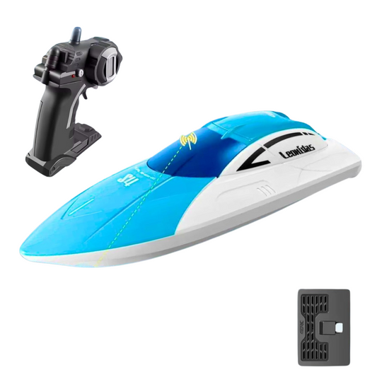 Trendi RC Boat – 20+ MPH High Speed Remote Control Racing Boat, 2.4GHz Waterproof RC Speedboat with Low Battery Alarm & Capsize Recovery – Includes Rechargeable Battery