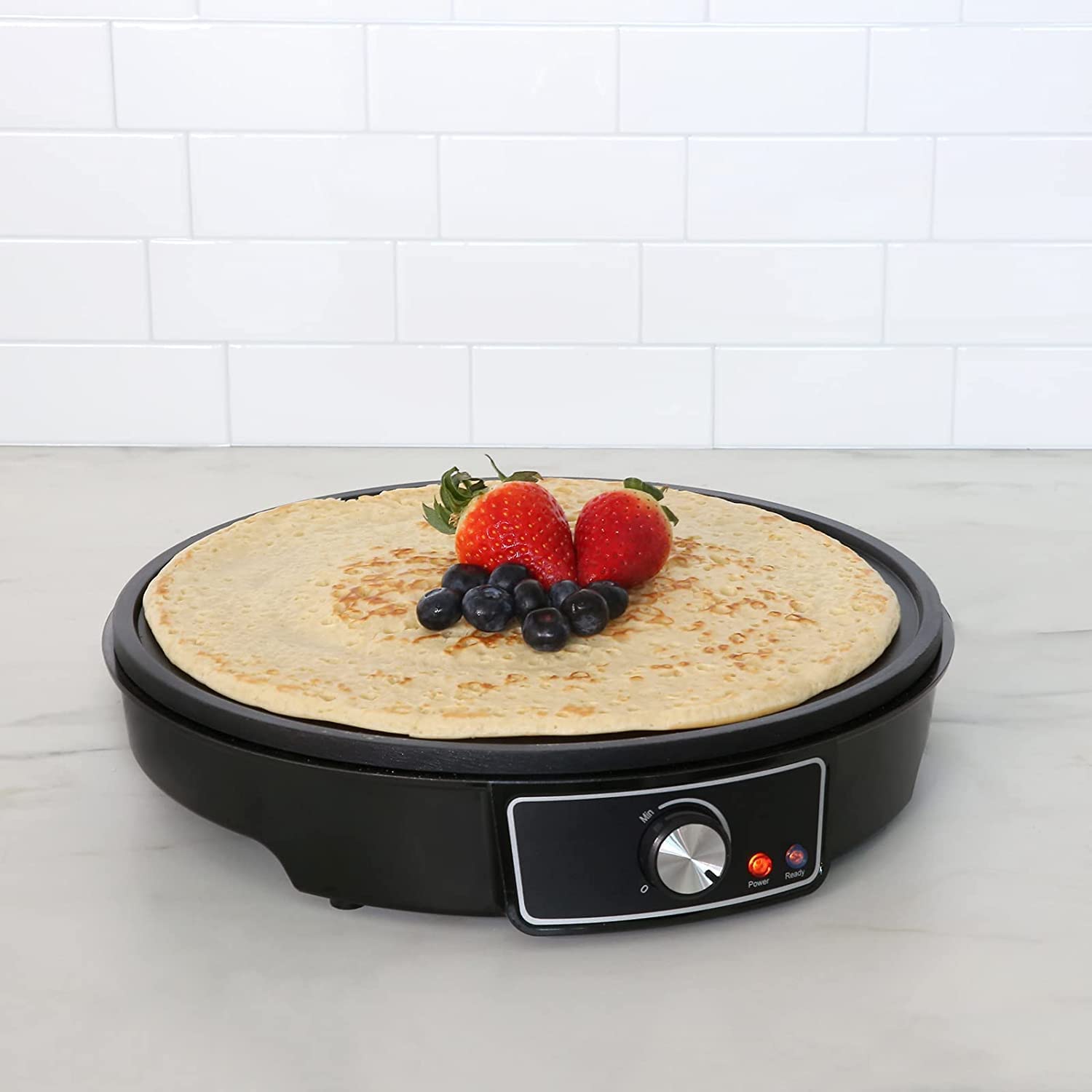 Instant Crepe Maker, 7in Electric Crepe Maker Pizza Pancake Machine