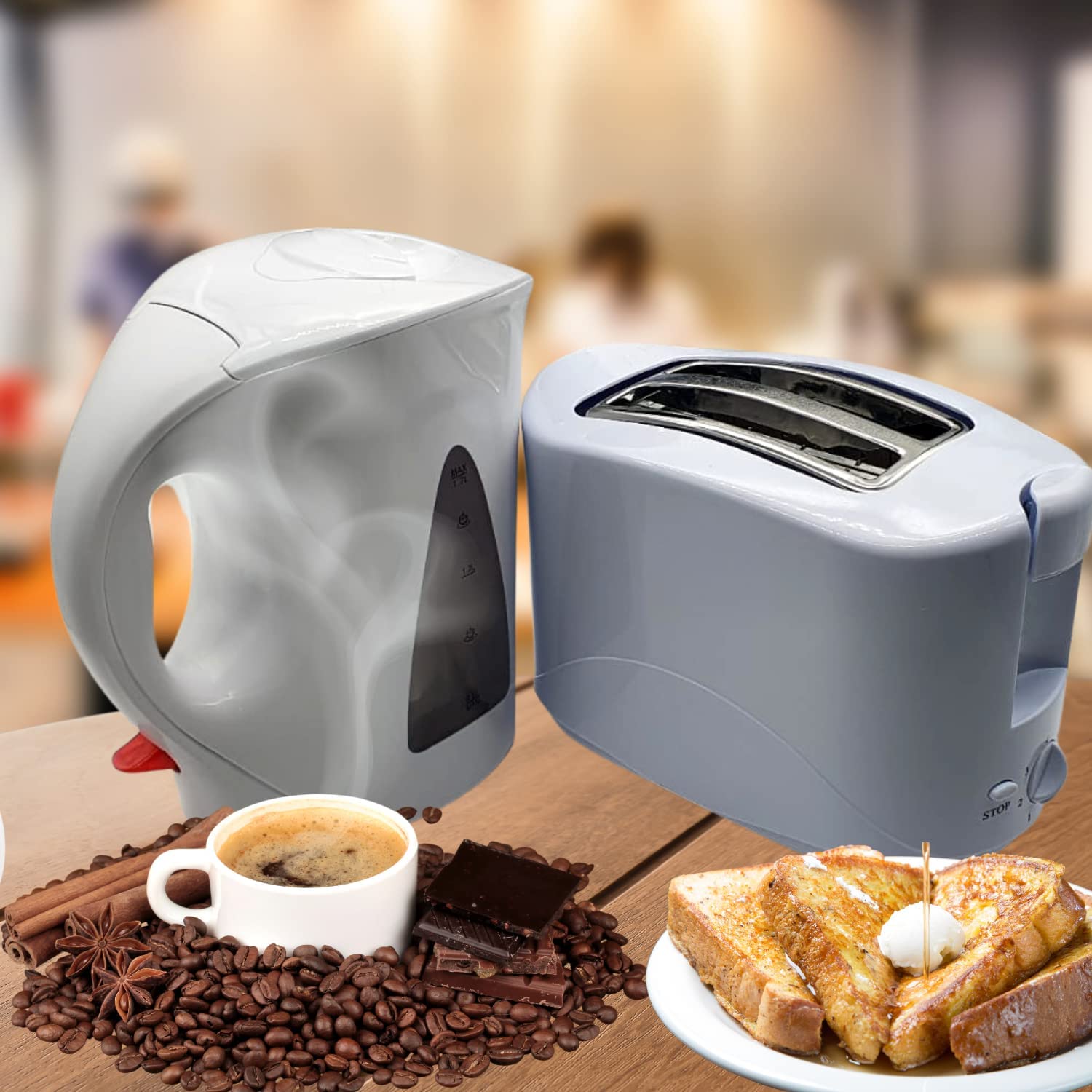 Kitchen kettle and toaster cheap set